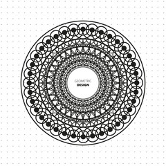 Abstract circle geometric pattern design and background. Use for modern design, cover, template, decorated, brochure, flyer.