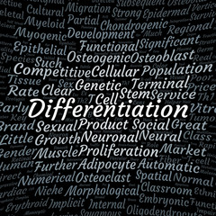 Differentiation word cloud