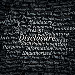 Disclosure word cloud