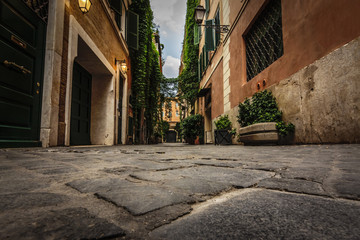 Fototapeta na wymiar Alley of Rome Old Town