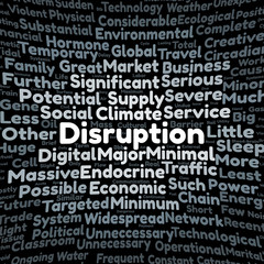 Disruption word cloud