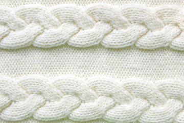 White knitted fabric