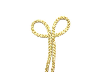 rope with knot isolated on white background