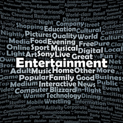 Fototapeta premium Entertainment word cloud
