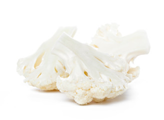 Cauliflower. Piece isolated on white.