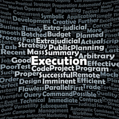 Execution word cloud
