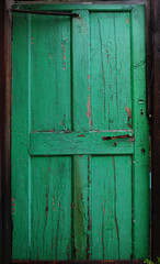 door, old, wood,
