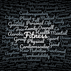 Fitness word cloud