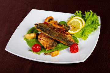 Roasted Dorado fish fillet
