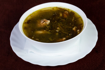 Sorrel soup with meat