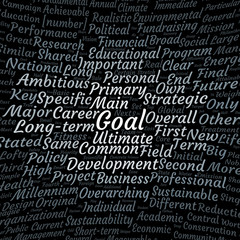 Fototapeta premium Goal word cloud