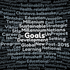 Fototapeta premium Goals word cloud