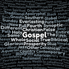 Fototapeta premium Gospel word cloud