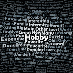 Fototapeta premium Hobby word cloud