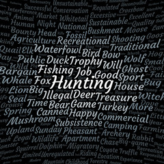 Hunting word cloud