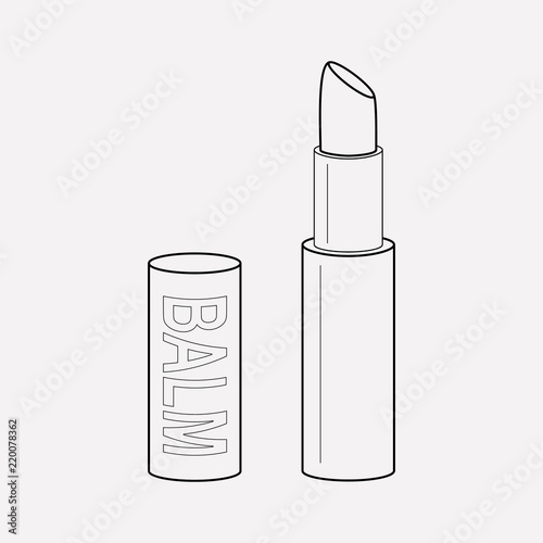 "Lip balm icon line element. Vector illustration of lip balm icon line