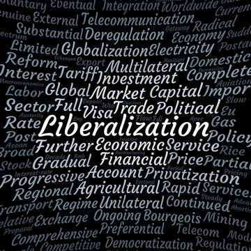 Liberalization word cloud