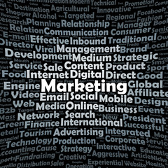 Fototapeta premium Marketing word cloud