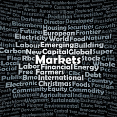 Fototapeta premium Markets word cloud