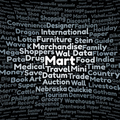 Fototapeta premium Mart word cloud