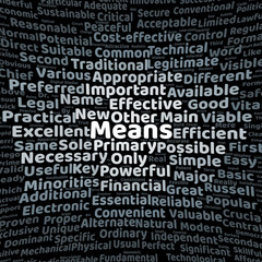 Means word cloud