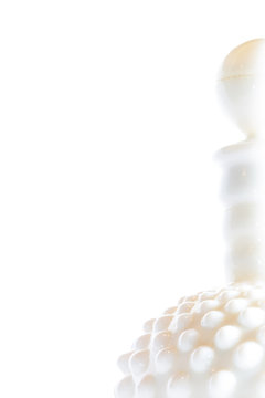 Vintage milk glass perfume bottle