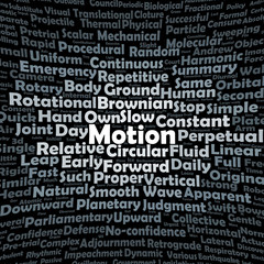 Fototapeta premium Motion word cloud