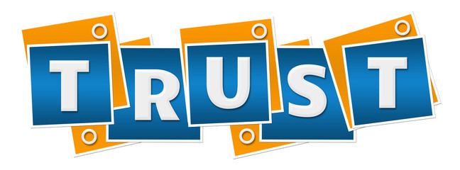 Trust Blue Orange Blocks Rings 