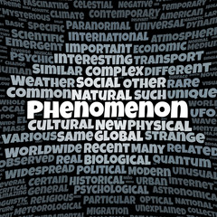 Phenomenon word cloud