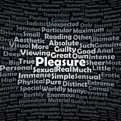 Fototapeta premium Pleasure word cloud