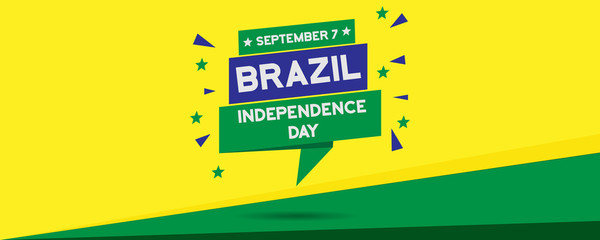 Brazil Independence Day national celebration panorama banner