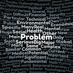 Problem word cloud