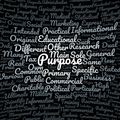 Fototapeta premium Purpose word cloud