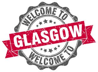 Fototapeta premium Glasgow round ribbon seal