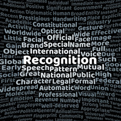Recognition word cloud