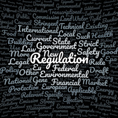 Fototapeta premium Regulation word cloud