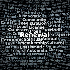 Renewal word cloud