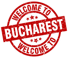 welcome to Bucharest red stamp