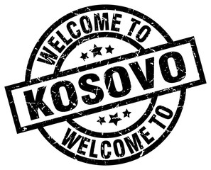 welcome to Kosovo black stamp