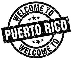 welcome to Puerto Rico black stamp