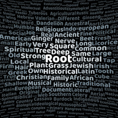 Root word cloud