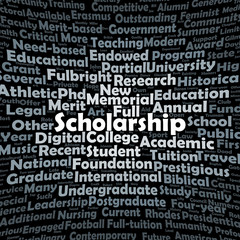 Fototapeta premium Scholarship word cloud