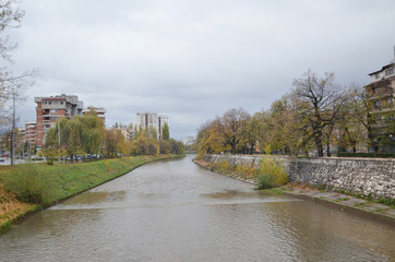 Fototapeta premium A view from Romeo and Juliet Bridge Sarajevo.