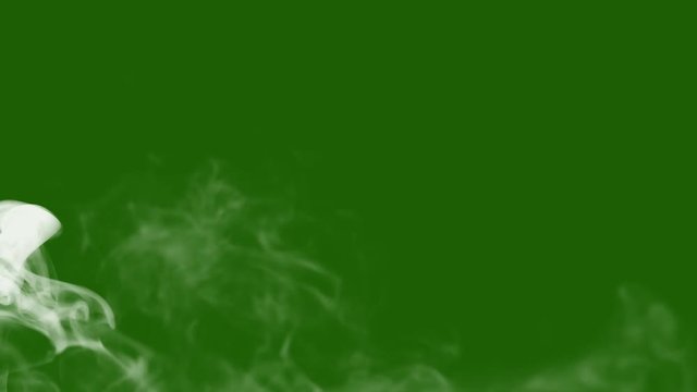 light smoke or steam on green screen