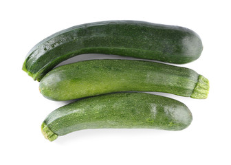 Fresh zucchini isolated on white