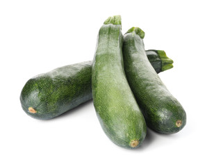 Fresh zucchini isolated on white