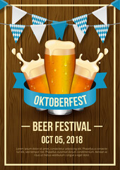 Oktoberfest festival background. Vector illustration