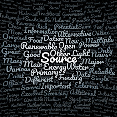 Source word cloud