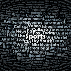 Fototapeta premium Sports word cloud