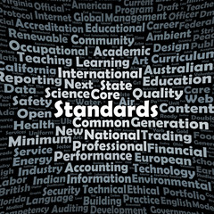 Fototapeta premium Standards word cloud